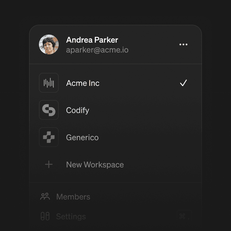 Multi-workspace setup