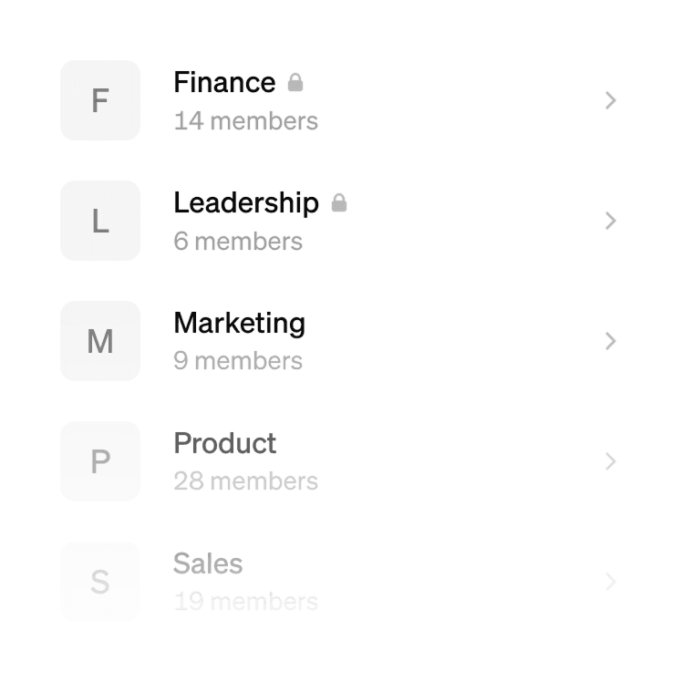 A space for each team