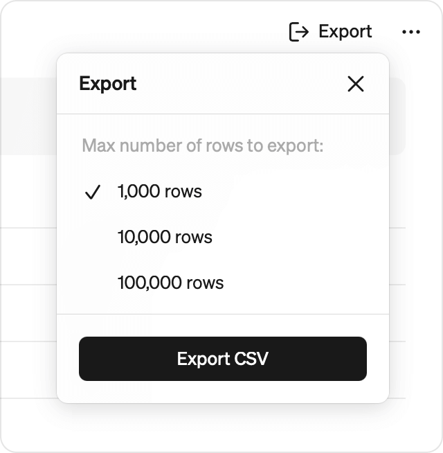 Export entities