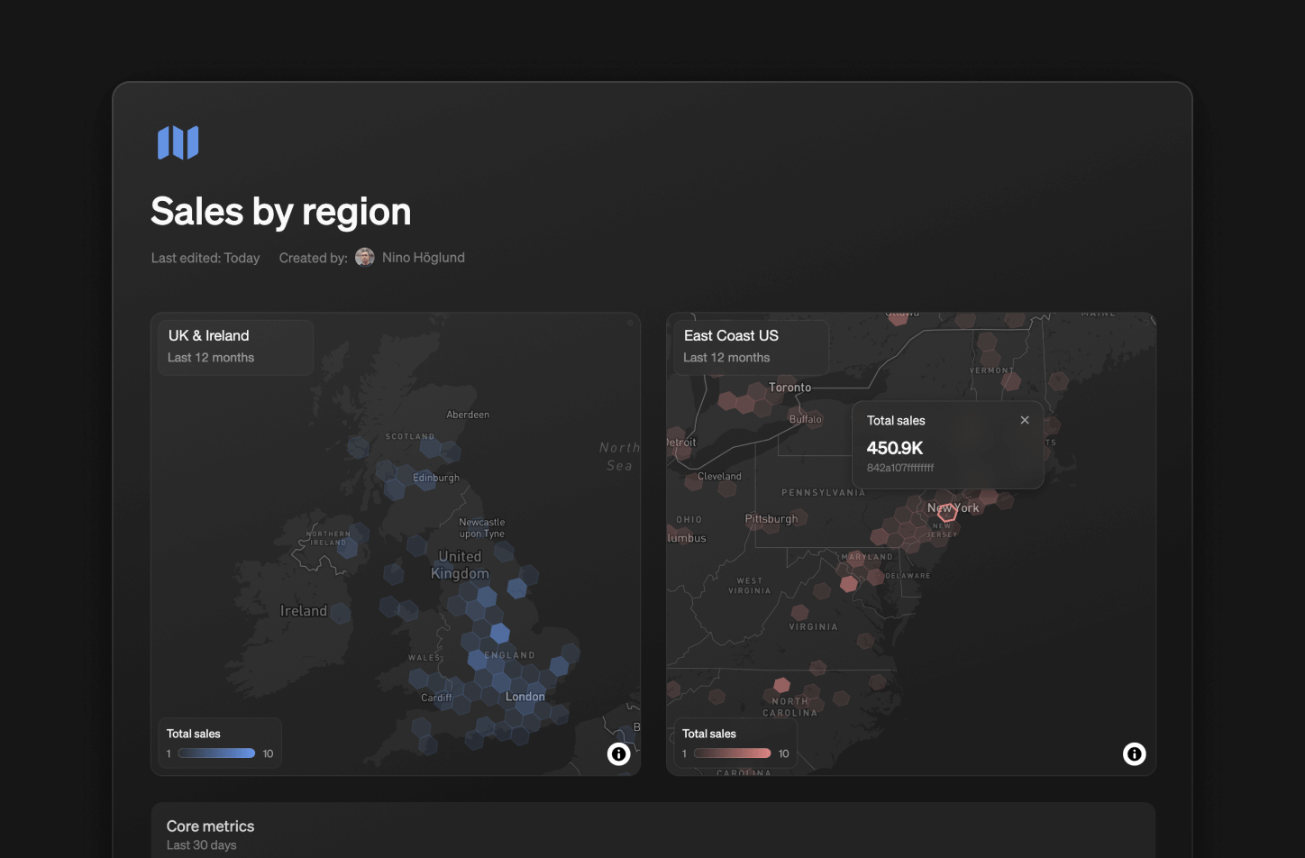 Maps in reports
