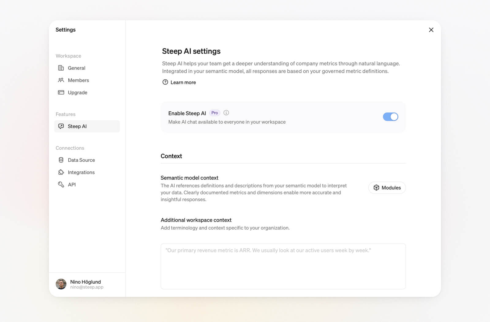 Get started with Steep AI